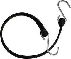The Better Bungee - Heavy Duty Bungee Strap with Triangulated Galvanized S Hook - 12" OAL, Black - Industrial Tool & Supply