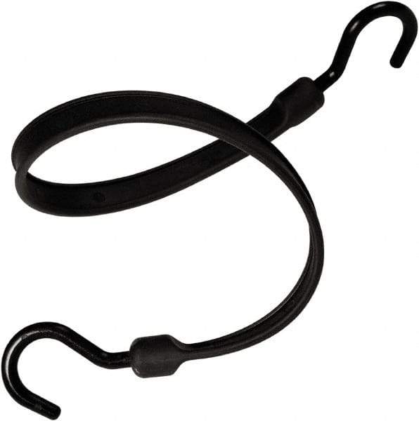 The Better Bungee - Heavy Duty Bungee Strap with Overmolded Nylon Hook End - 36" OAL, Black - Industrial Tool & Supply
