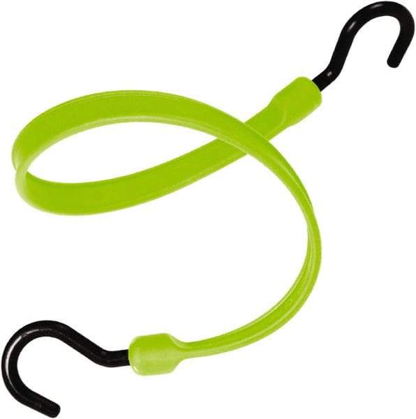 The Better Bungee - Heavy Duty Bungee Strap with Overmolded Nylon Hook End - 36" OAL, Safety Green - Industrial Tool & Supply
