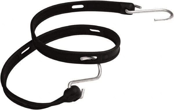 The Better Bungee - Heavy Duty Bungee Strap with Triangulated Galvanized S Hook - 36" OAL, Black - Industrial Tool & Supply