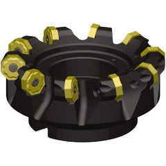 Kennametal - 250.01mm Cut Diam, 60mm Arbor Hole, 5.5mm Max Depth of Cut, 46.5° Indexable Chamfer & Angle Face Mill - 16 Inserts, ON.X080608.. Insert, Right Hand Cut, 16 Flutes, Series MILL 16 - Industrial Tool & Supply