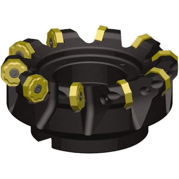 Kennametal - 2" Cut Diam, 3/4" Arbor Hole, 5.5mm Max Depth of Cut, 46.5° Indexable Chamfer & Angle Face Mill - 4 Inserts, ON.X080608.. Insert, Right Hand Cut, 4 Flutes, Series MILL 16 - Industrial Tool & Supply