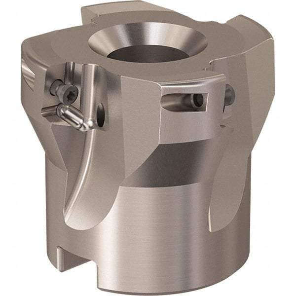 Seco - 4 Inserts, 44mm Cut Diam, 16mm Arbor Diam, 9mm Max Depth of Cut, Indexable Square-Shoulder Face Mill - 90° Lead Angle, 40mm High, XO.X 10T3.. Insert Compatibility, Through Coolant, Series R220.69 - Industrial Tool & Supply