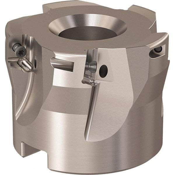 Seco - 5 Inserts, 52mm Cut Diam, 22mm Arbor Diam, 9mm Max Depth of Cut, Indexable Square-Shoulder Face Mill - 90° Lead Angle, 40mm High, XO.X 10T3.. Insert Compatibility, Through Coolant, Series R220.69 - Industrial Tool & Supply