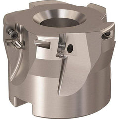Seco - 5 Inserts, 52mm Cut Diam, 22mm Arbor Diam, 9mm Max Depth of Cut, Indexable Square-Shoulder Face Mill - 90° Lead Angle, 40mm High, XO.X 10T3.. Insert Compatibility, Through Coolant, Series R220.69 - Industrial Tool & Supply