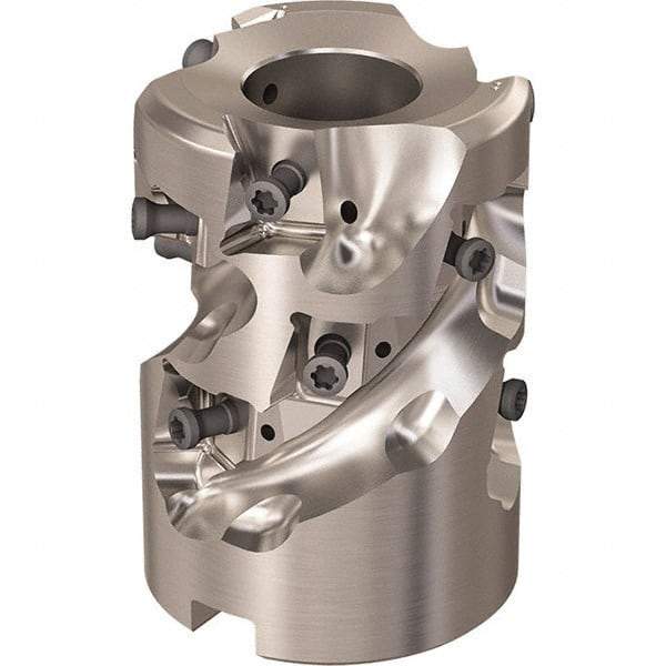 Seco - 12 Inserts, 50.7mm Cut Diam, 1" Arbor Diam, 47mm Max Depth of Cut, Indexable Square-Shoulder Face Mill - 90° Lead Angle, 70mm High, LOEX-12 Insert Compatibility, Through Coolant, Series R220.94 - Industrial Tool & Supply