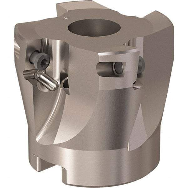 Seco - 4 Inserts, 44mm Cut Diam, 16mm Arbor Diam, 11mm Max Depth of Cut, Indexable Square-Shoulder Face Mill - 90° Lead Angle, 40mm High, XO.X 12.. Insert Compatibility, Through Coolant, Series R220.69 - Industrial Tool & Supply