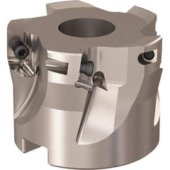 Seco - 5 Inserts, 52mm Cut Diam, 22mm Arbor Diam, 11mm Max Depth of Cut, Indexable Square-Shoulder Face Mill - 90° Lead Angle, 40mm High, XO.X 12.. Insert Compatibility, Through Coolant, Series R220.69 - Industrial Tool & Supply