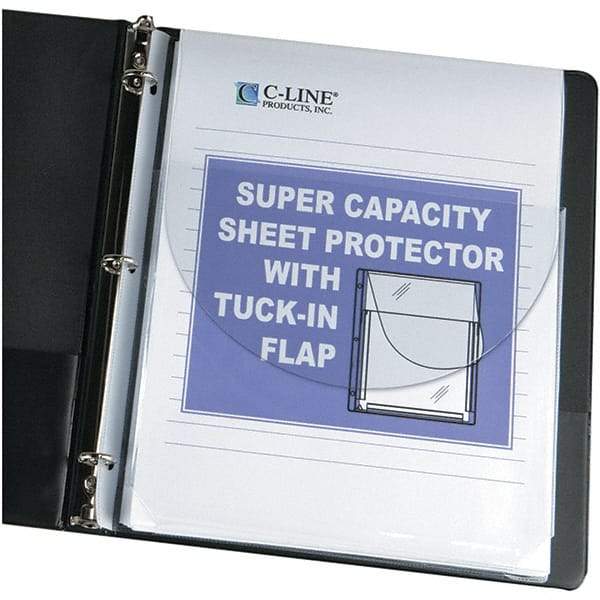 C-LINE - 10 Piece Clear Sheet Protectors-Ring Binder - 11" High x 8-1/2" Wide - Industrial Tool & Supply