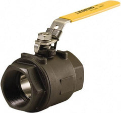 Legend Valve - 1" Pipe, Full Port, Carbon Steel Full Port Ball Valve - 2 Piece, FNPT x FNPT Ends, Locking Lever Handle, 2,000 WOG, 150 WSP - Industrial Tool & Supply