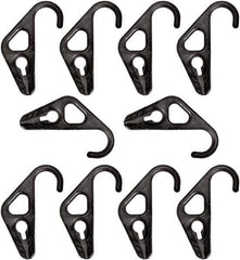 The Better Bungee - Adjustable Nylon Hook Ends with Adjustable HD Nylon Hook - 10" OAL, Black - Industrial Tool & Supply