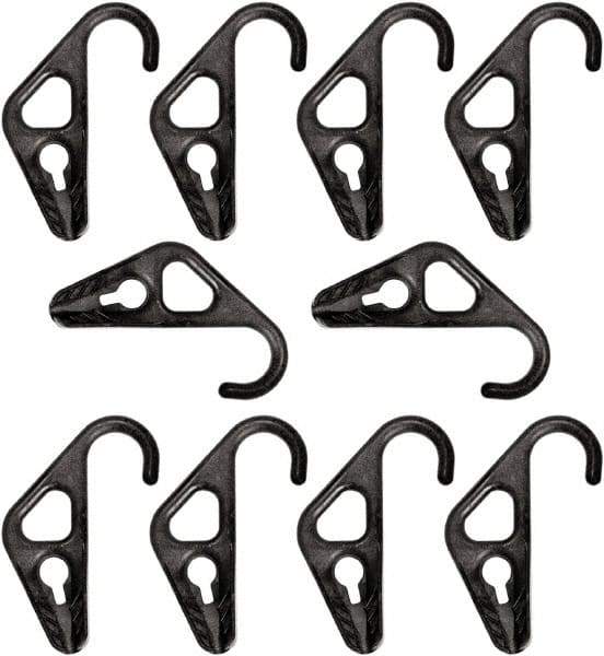 The Better Bungee - Adjustable Nylon Hook Ends with Adjustable HD Nylon Hook - 10" OAL, Black - Industrial Tool & Supply