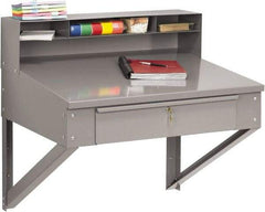Tennsco - Stationary Shop Desks Type: Foreman's Desk Width (Inch): 34-1/2 - Industrial Tool & Supply
