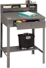 Tennsco - Stationary Shop Desks Type: Foreman's Desk Width (Inch): 34-1/2 - Industrial Tool & Supply