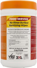 2XL - Pack of (6) 100-Count Containers Pre-Moistened Food Service Wipes - Exact Industrial Supply