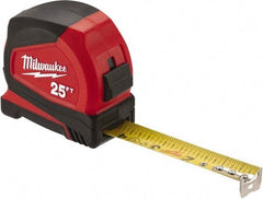Milwaukee Tool - 25' x 1" Tape Measure - 1/16" Graduation - Industrial Tool & Supply
