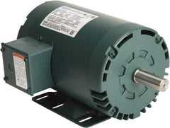 Leeson - 1 Max hp, 1,800 Max RPM, Premium Efficient Electric AC DC Motor - 230/460 V Input, Three Phase, 56HZ Frame, 7/8" Shaft Diam, Rigid Base Mount, ODP Enclosure - Industrial Tool & Supply