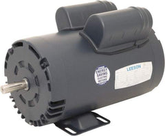 Leeson - 5 Max hp, 3,600 Max RPM, Electric AC DC Motor - 230 V Input, Single Phase, 56Y Frame, 5/8" Shaft Diam, Rigid Base Mount, ODP Enclosure - Industrial Tool & Supply