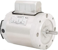 Leeson - 3/4 Max hp, 1,800 Max RPM, Electric AC DC Motor - 115/208-230 V Input, Single Phase, 56C Frame, 5/8" Shaft Diam, C-Face Mount, TENV Enclosure - Industrial Tool & Supply