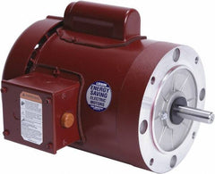 Leeson - 1 Max hp, 1,800 Max RPM, Electric AC DC Motor - 115/208-230 V Input, Single Phase, 56C Frame, 5/8" Shaft Diam, C-Face Mount, TEFC Enclosure - Industrial Tool & Supply