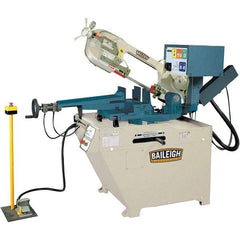 Baileigh - 10.59 x 4.33" Semi-Automatic Combo Horizontal & Vertical Bandsaw - 1 Phase, 60° Right, 45° Left Vise Angle of Rotation, 1.5 hp, 220 Volts, Frequency Drive - Industrial Tool & Supply