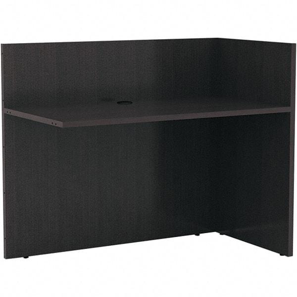 ALERA - Woodgrain Laminate Reception Desk - 44" Wide x 23-5/8" Deep x 41-1/2" High, Espresso - Industrial Tool & Supply
