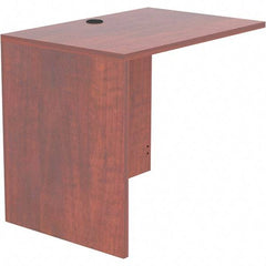 ALERA - Woodgrain Laminate Return/Bridge Shell Desk - 35" Wide x 23-5/8" Deep x 29-5/8" High, Medium Cherry - Industrial Tool & Supply