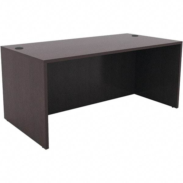 ALERA - Woodgrain Laminate Straight Front Desk - 59-1/8" Wide x 29-1/2" Deep x 29-5/8" High, Espresso - Industrial Tool & Supply