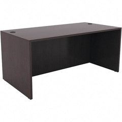 ALERA - Woodgrain Laminate Straight Front Desk - 59-1/8" Wide x 29-1/2" Deep x 29-5/8" High, Espresso - Industrial Tool & Supply