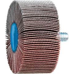 PFERD - 2" Diam x 1" Face Width, Aluminum Oxide Coated Mounted Flap Wheel - 1/4-20 Threaded Mount, 180 Grit, 23,000 Max RPM - Industrial Tool & Supply