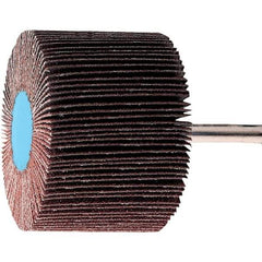 PFERD - 3" Diam x 1" Face Width, Aluminum Oxide Coated Mounted Flap Wheel - 1/4" Shank Mount, 320 Grit, 20,000 Max RPM - Industrial Tool & Supply