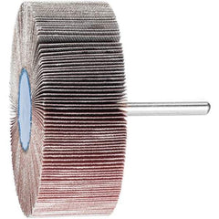 PFERD - 3" Diam x 1" Face Width, Aluminum Oxide Coated Mounted Flap Wheel - 1/4" Shank Mount, 240 Grit, 20,000 Max RPM - Industrial Tool & Supply