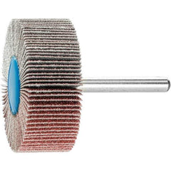PFERD - 2" Diam x 3/4" Face Width, Aluminum Oxide Coated Mounted Flap Wheel - 1/4" Shank Mount, 80 Grit, 23,000 Max RPM - Industrial Tool & Supply