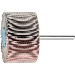 PFERD - 2" Diam x 1" Face Width, Aluminum Oxide Coated Mounted Flap Wheel - 1/4" Shank Mount, 320 Grit, 23,000 Max RPM - Industrial Tool & Supply