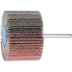 PFERD - 2-1/2" Diam x 1-1/2" Face Width, Aluminum Oxide Coated Mounted Flap Wheel - 1/4" Shank Mount, 60 Grit, 13,000 Max RPM - Industrial Tool & Supply