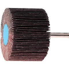 PFERD - 1-3/8" Diam x 5/8" Face Width, Aluminum Oxide Coated Mounted Flap Wheel - 1/4" Shank Mount, 120 Grit, 23,000 Max RPM - Industrial Tool & Supply