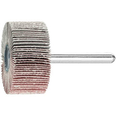 PFERD - 1-1/2" Diam x 1" Face Width, Aluminum Oxide Coated Mounted Flap Wheel - 1/4" Shank Mount, 180 Grit, 23,000 Max RPM - Industrial Tool & Supply