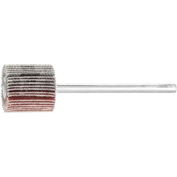 PFERD - 5/8" Diam x 5/8" Face Width, Aluminum Oxide Coated Mounted Flap Wheel - 1/8" Shank Mount, 180 Grit, 50,000 Max RPM - Industrial Tool & Supply