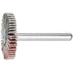PFERD - 1-3/16" Diam x 1/4" Face Width, Aluminum Oxide Coated Mounted Flap Wheel - 1/4" Shank Mount, 80 Grit, 25,000 Max RPM - Industrial Tool & Supply