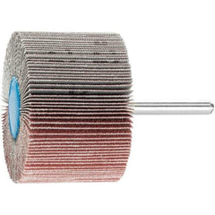 PFERD - 2-1/2" Diam x 1-1/2" Face Width, Aluminum Oxide Coated Mounted Flap Wheel - 1/4" Shank Mount, 120 Grit, 13,000 Max RPM - Industrial Tool & Supply