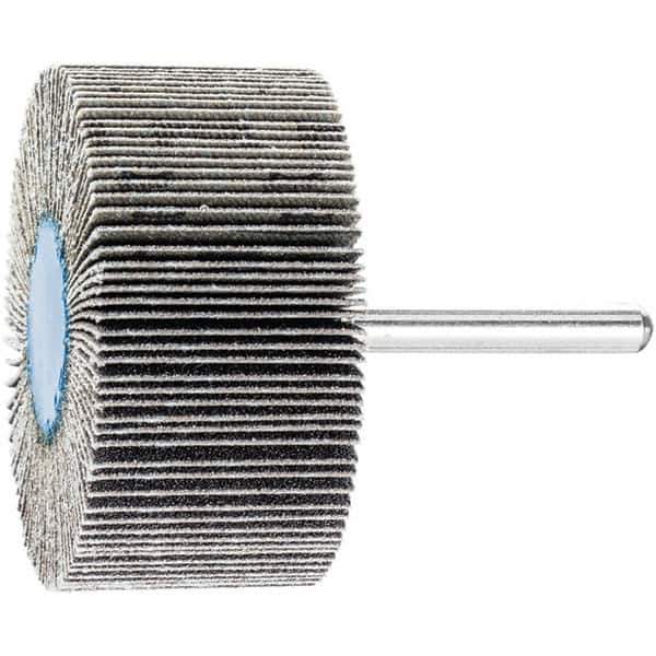 PFERD - 2" Diam x 1" Face Width, Silicon Carbide Coated Mounted Flap Wheel - 1/4" Shank Mount, 120 Grit, 23,000 Max RPM - Industrial Tool & Supply