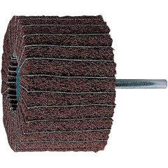 PFERD - 3" Diam x 2" Face Width, Aluminum Oxide Nonwoven Mounted Flap Wheel - 1/4" Shank Mount, 180 Grit, 7,500 Max RPM - Industrial Tool & Supply