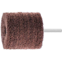 PFERD - 2-3/8" Diam x 2" Face Width, Aluminum Oxide Nonwoven Mounted Flap Wheel - 1/4" Shank Mount, 280 Grit, 7,500 Max RPM - Industrial Tool & Supply