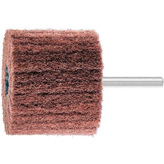 PFERD - 2-3/8" Diam x 2" Face Width, Aluminum Oxide Nonwoven Mounted Flap Wheel - 1/4" Shank Mount, 280 Grit, 10,000 Max RPM - Industrial Tool & Supply