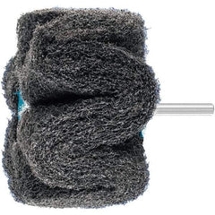 PFERD - 4" Diam x 2" Face Width, Silicon Carbide Nonwoven Mounted Flap Wheel - 1/4" Shank Mount, 100 Grit, 6,000 Max RPM - Industrial Tool & Supply