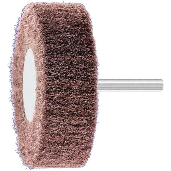 PFERD - 3" Diam x 1" Face Width, Aluminum Oxide Nonwoven Mounted Flap Wheel - 1/4" Shank Mount, 280 Grit, 7,500 Max RPM - Industrial Tool & Supply