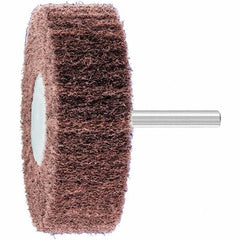 PFERD - 3" Diam x 1" Face Width, Aluminum Oxide Nonwoven Mounted Flap Wheel - 1/4" Shank Mount, 180 Grit, 7,500 Max RPM - Industrial Tool & Supply