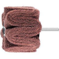 PFERD - 3" Diam x 2" Face Width, Aluminum Oxide Nonwoven Mounted Flap Wheel - 1/4" Shank Mount, 180 Grit, 7,500 Max RPM - Industrial Tool & Supply