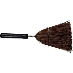 PFERD - 9-3/4" OAL Corn Bristle Whisk Broom - 6" Long Wood Handle, 3" Bristle Length, 4-1/2" Wide - Industrial Tool & Supply