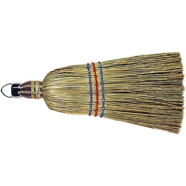 PFERD - 10" OAL Corn Bristle Whisk Broom - 5-1/2" Long Wood Handle, 4-1/2" Bristle Length, 4-1/2" Wide - Industrial Tool & Supply